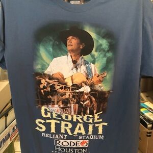 George Strait T-shirt 2013 Houston Rodeo Reliant Stadium L